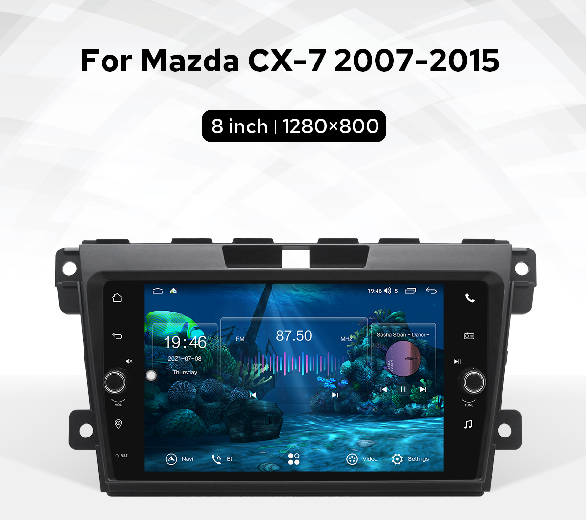 2007 2015 Mazda Cx 7 8 Inch Android Car Multimedia Player Head Unit With Android 100 System